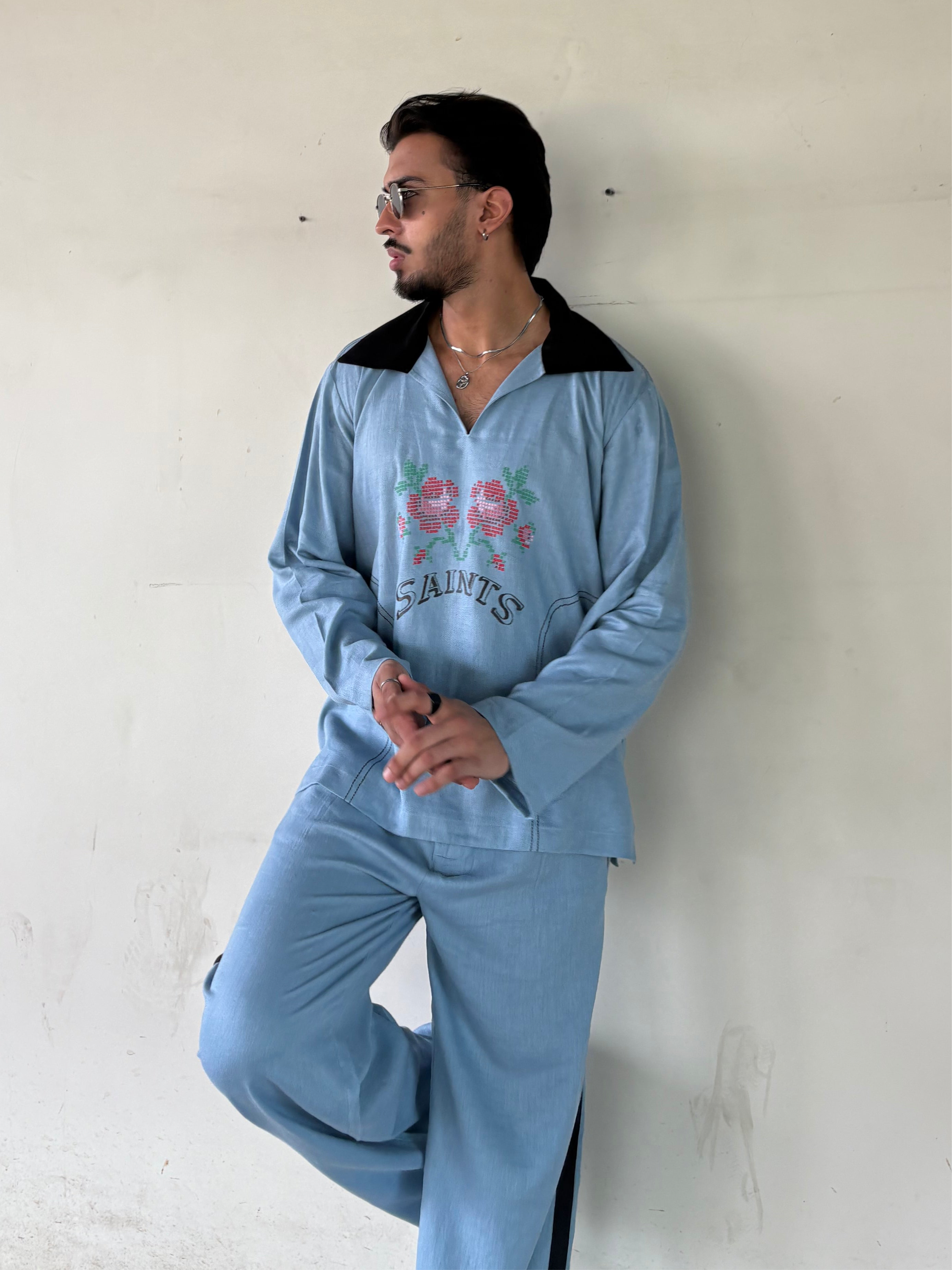 Legends Blue Linen Co-ord set