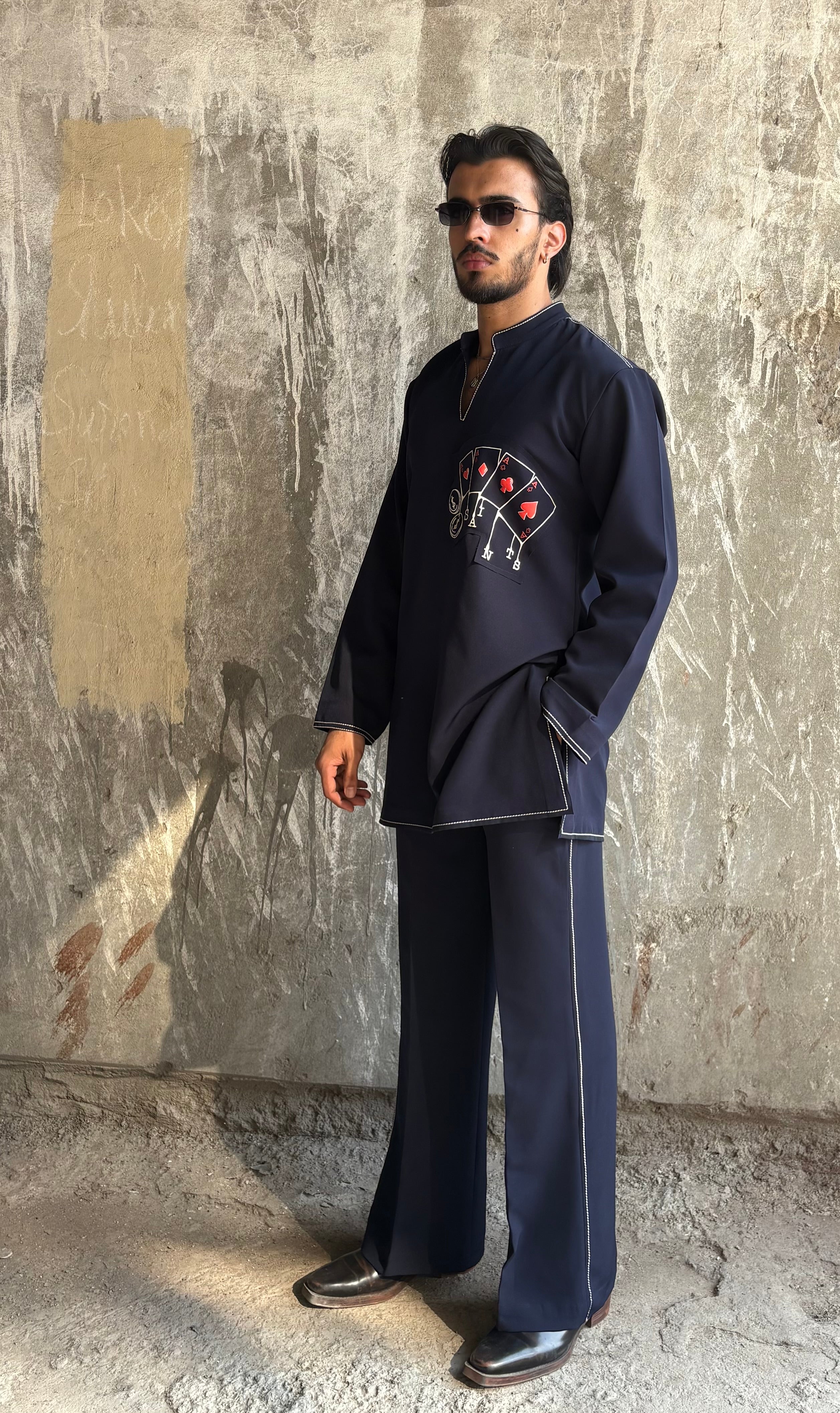 Navy Blue Classic Kurta Co-ord