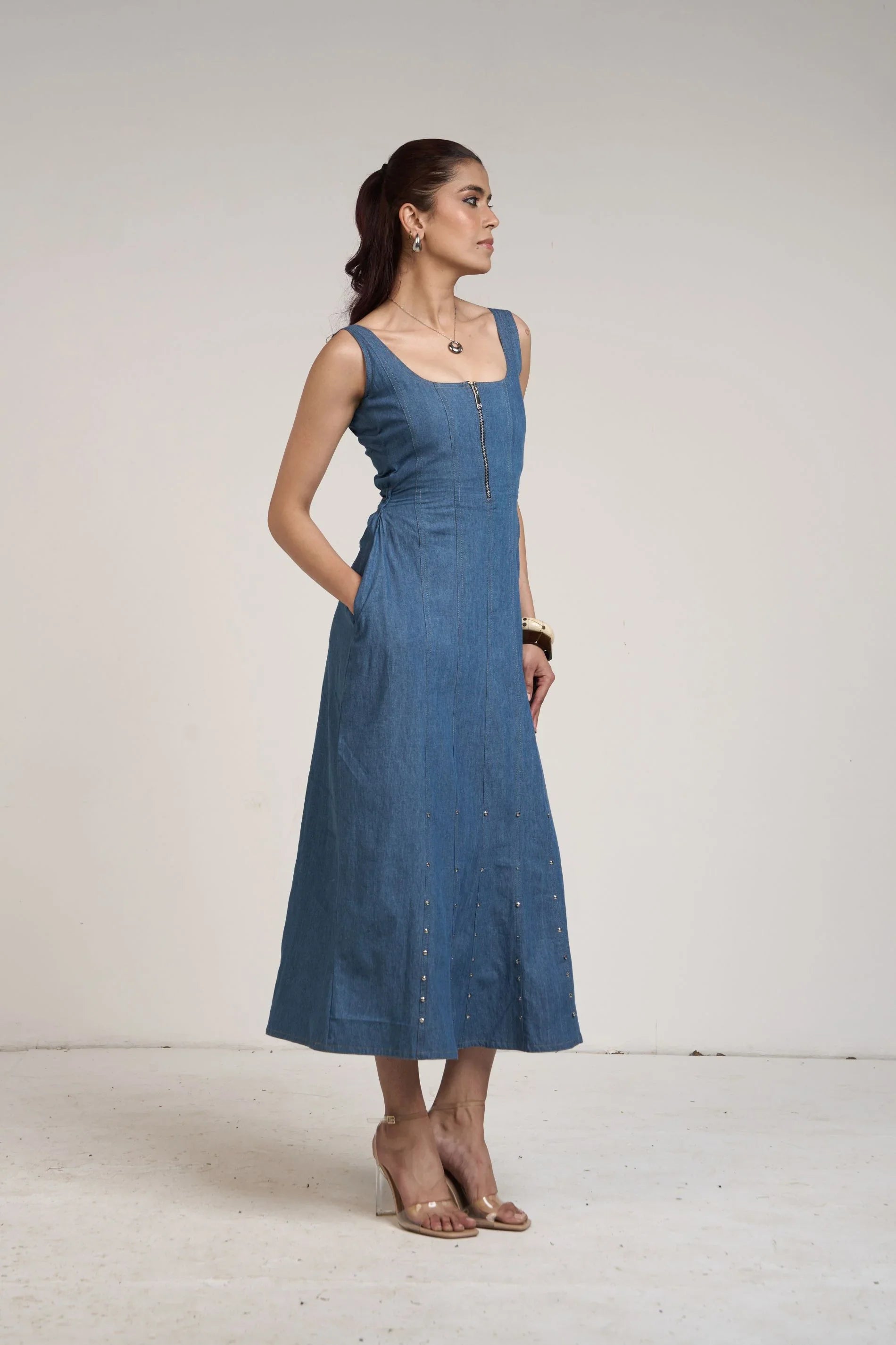 INDIGO DENIM DRESS
