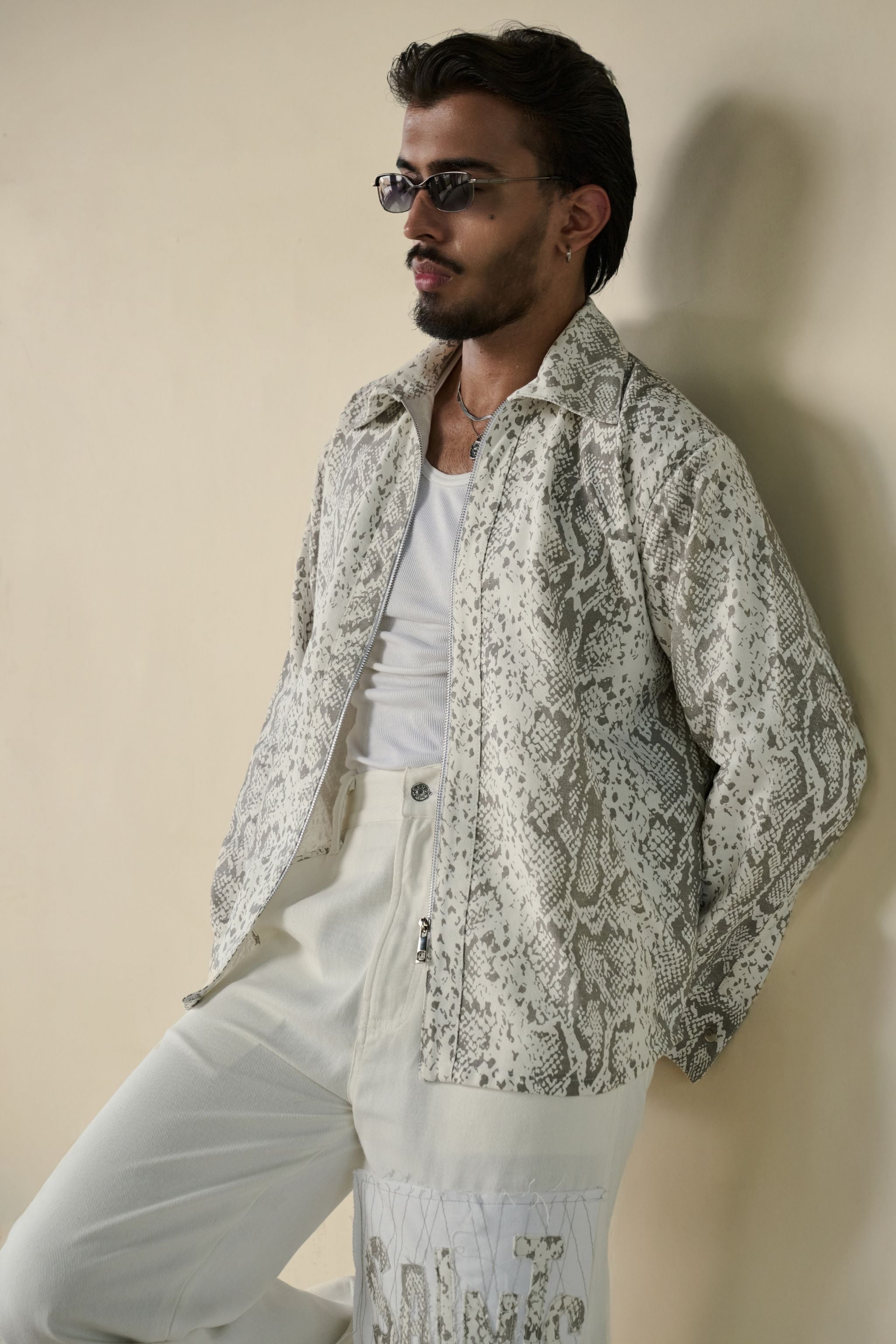Snakeskin Print Shirt & Pants Set