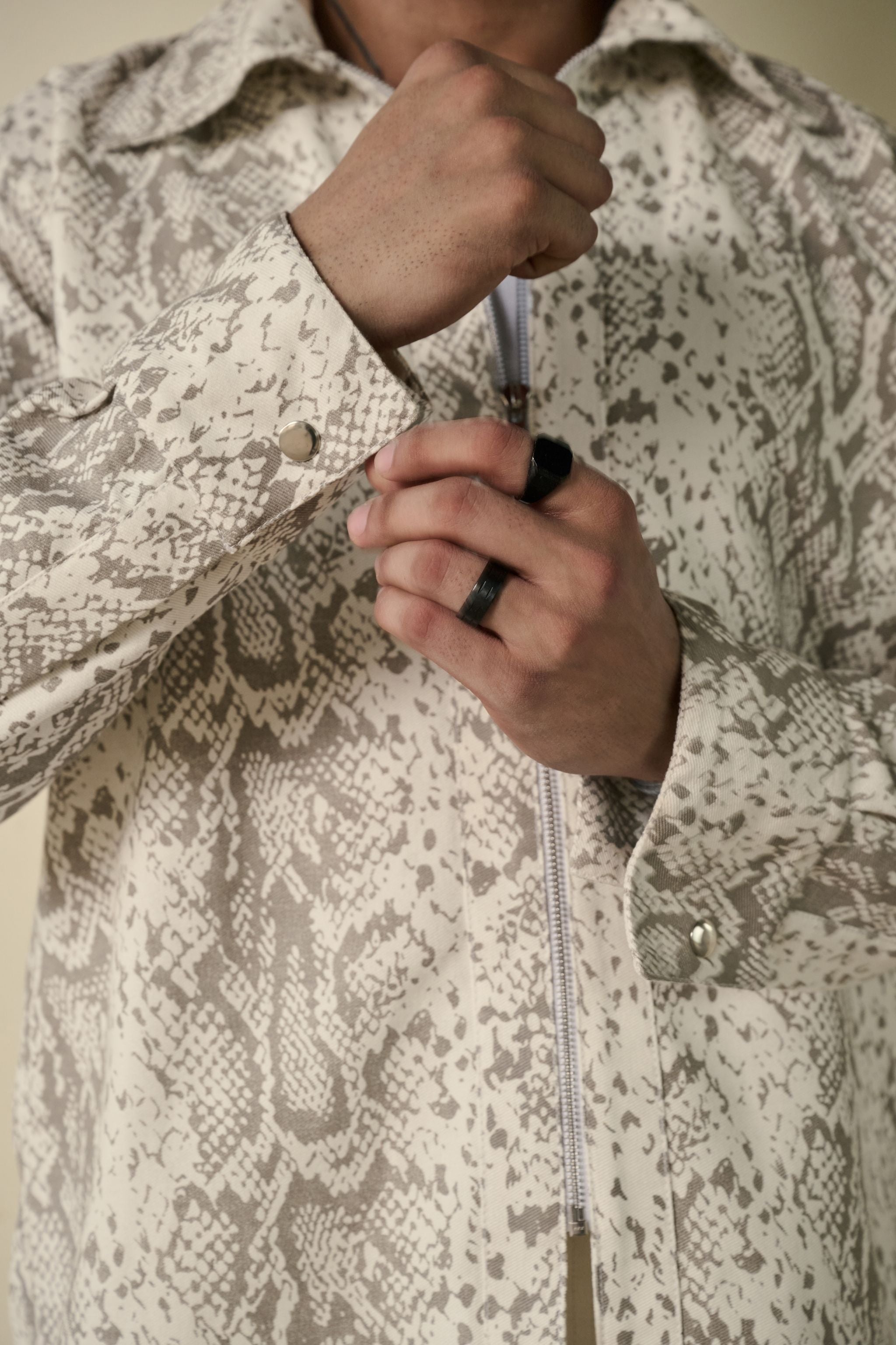 Snakeskin Print Shirt & Pants Set