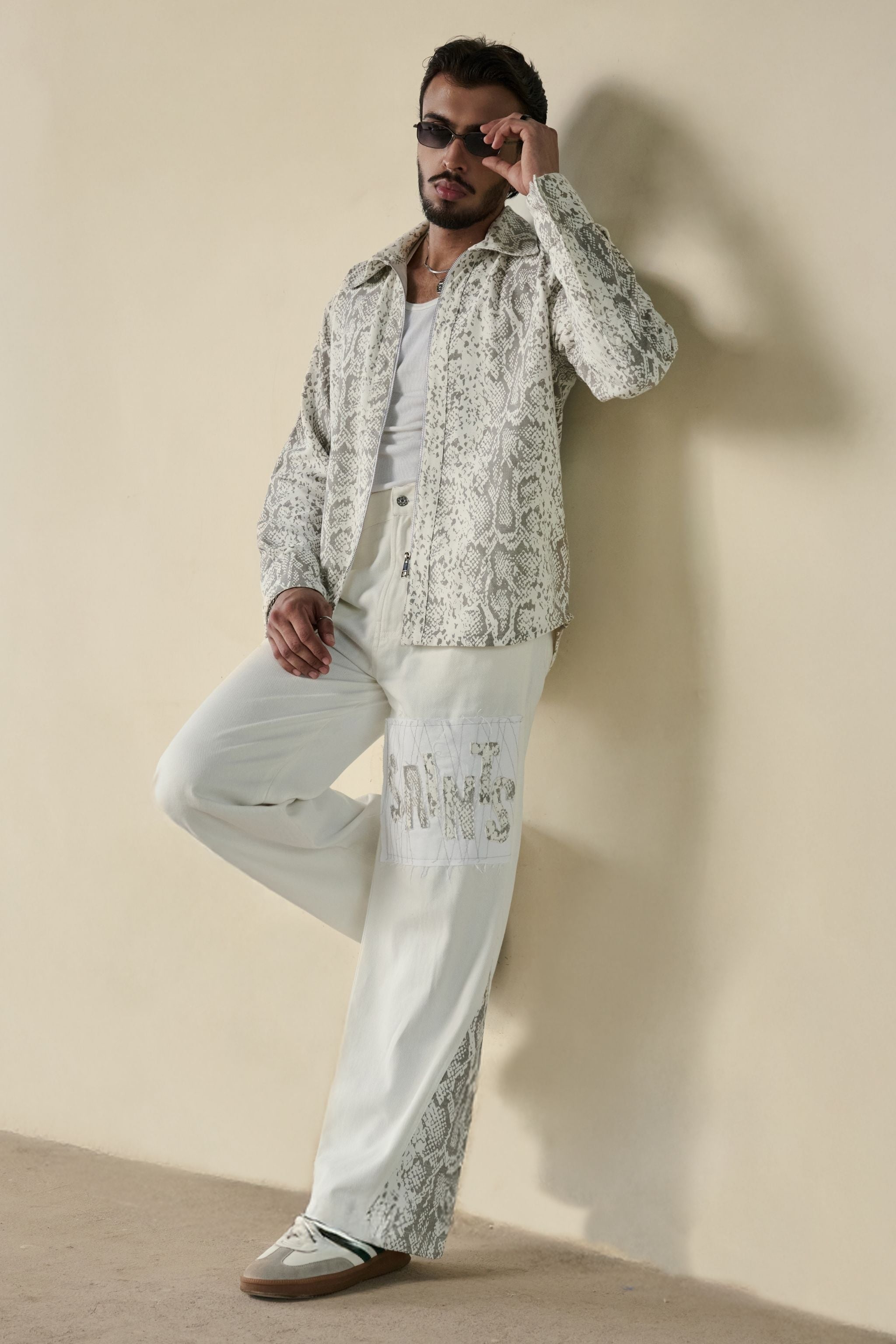 Snakeskin Print Shirt & Pants Set