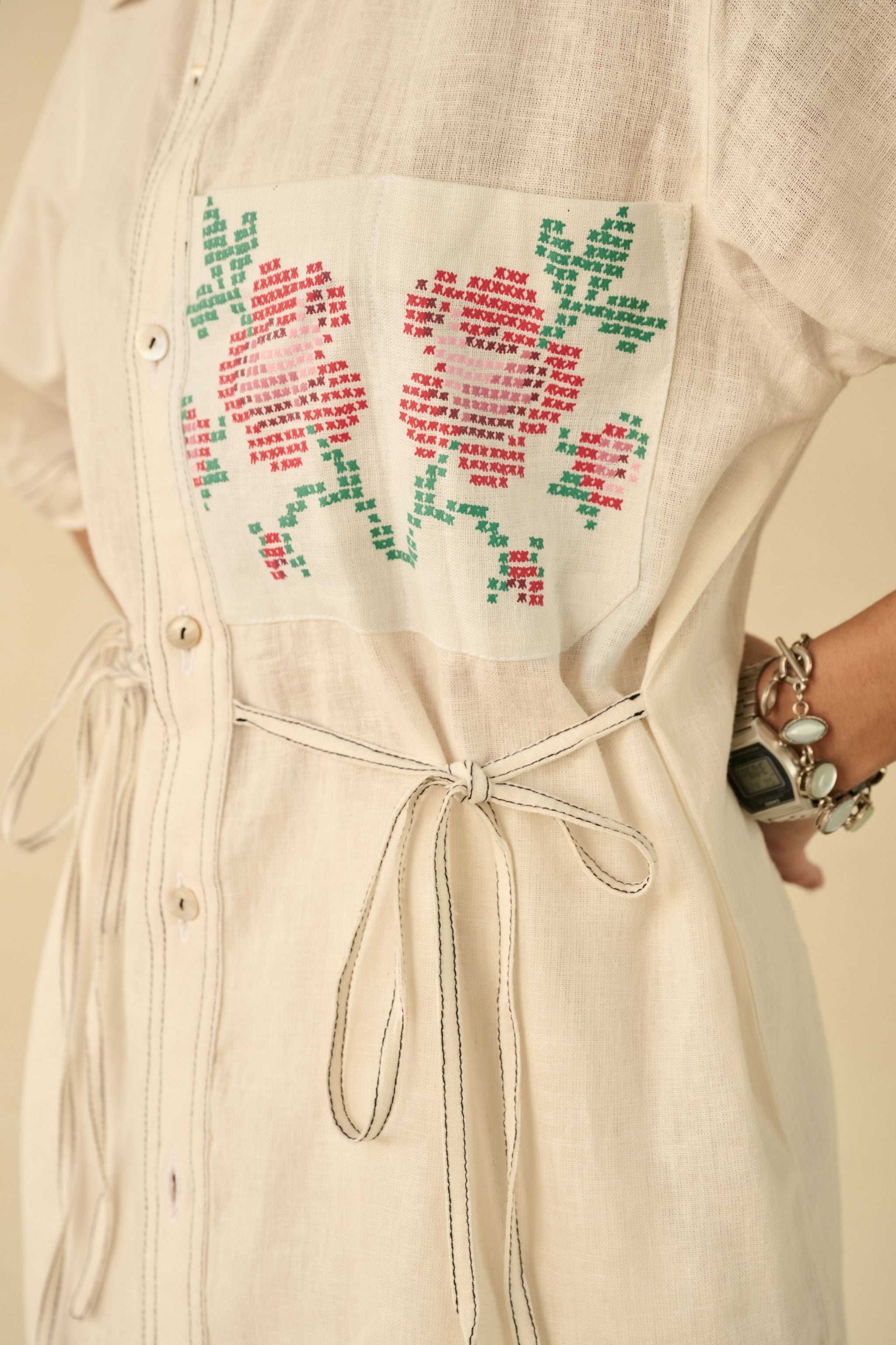 Ivory Bloom Linen Set