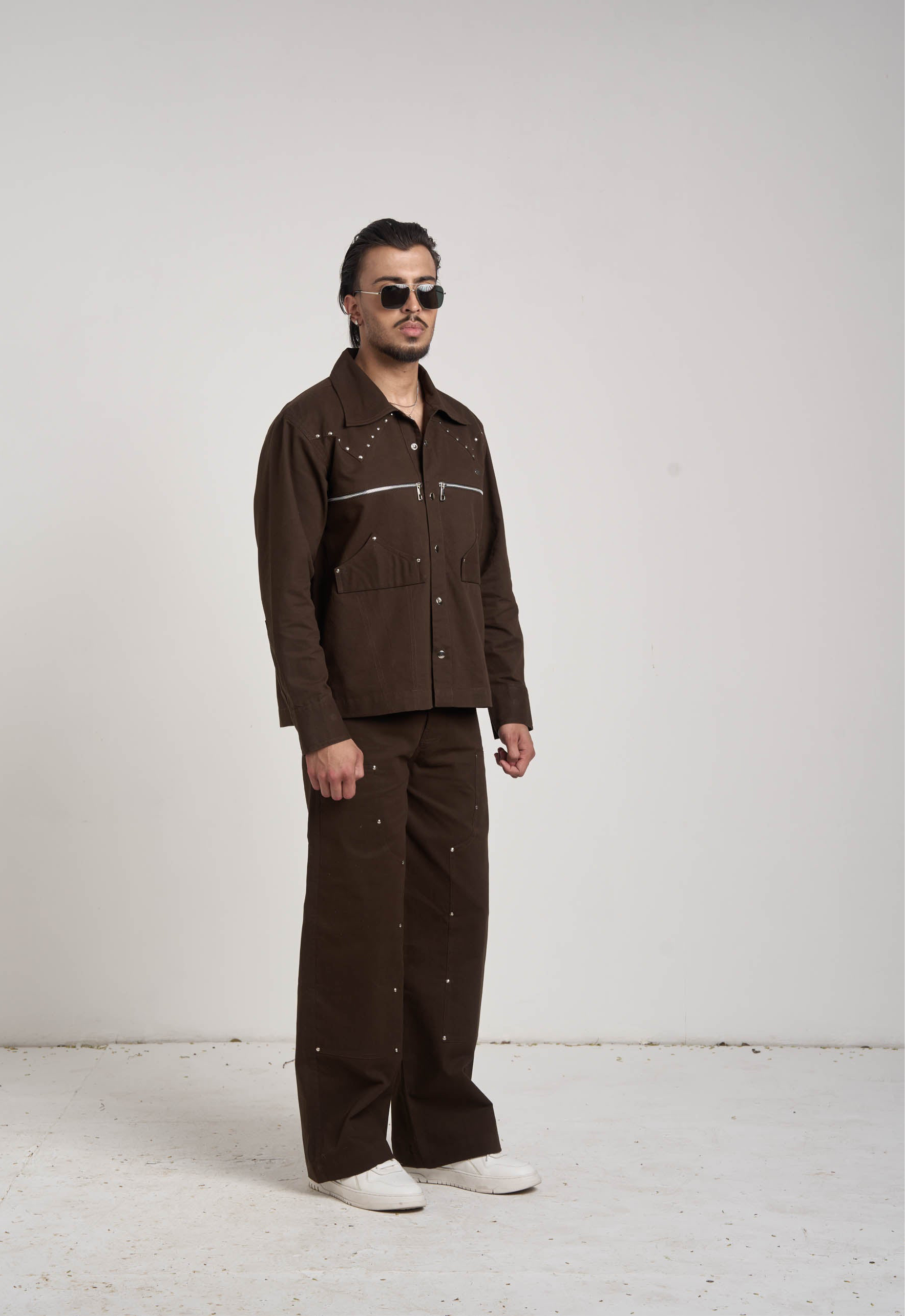 Umber Brown Men Co-ord Set