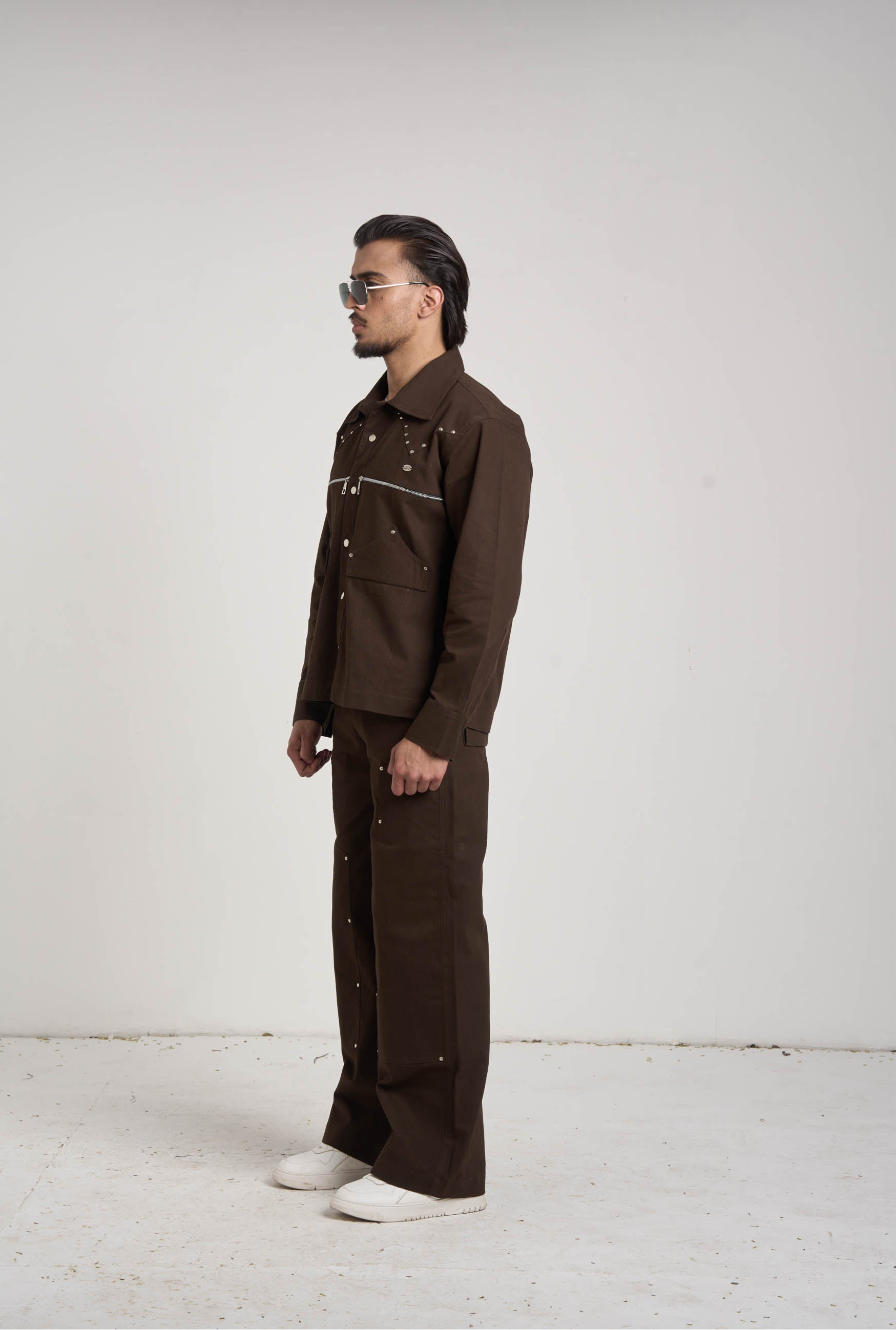 Umber Brown Men Co-ord Set