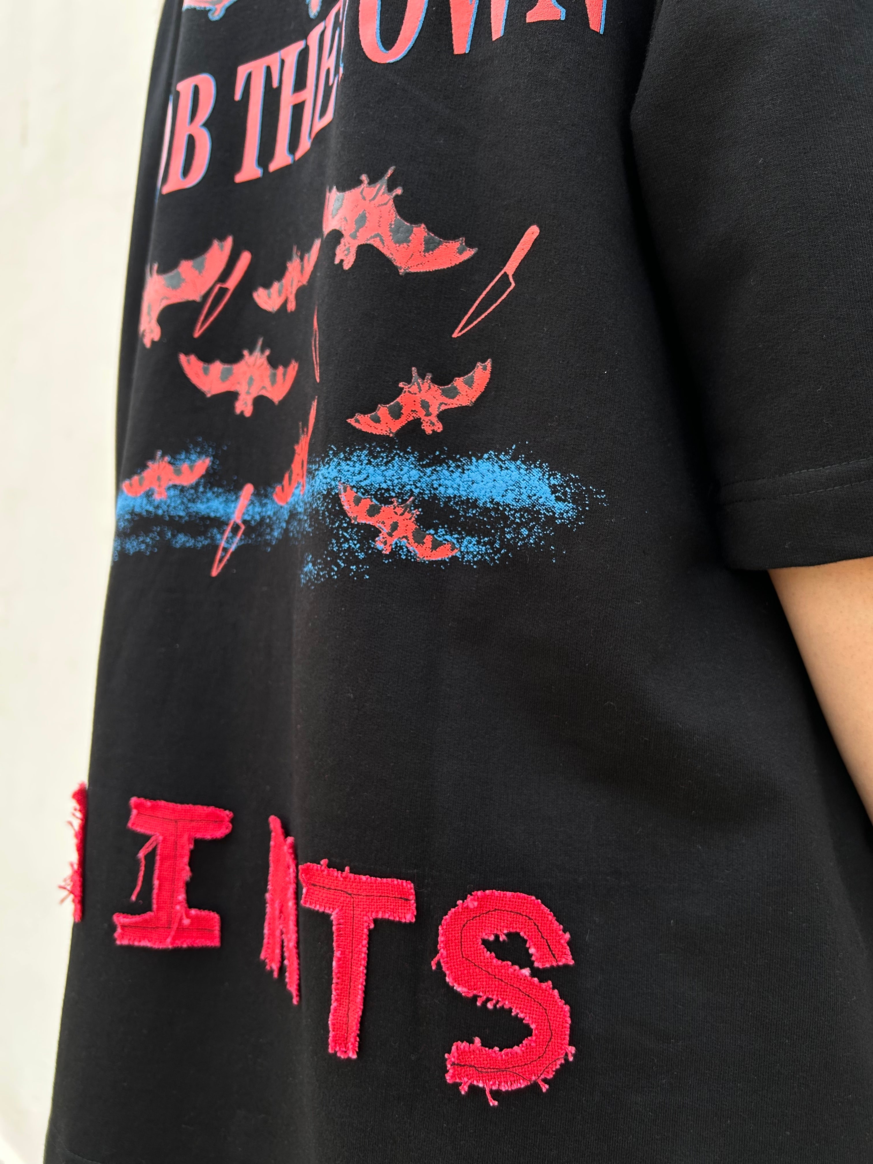 Rob The Town Black Oversized T-shirt