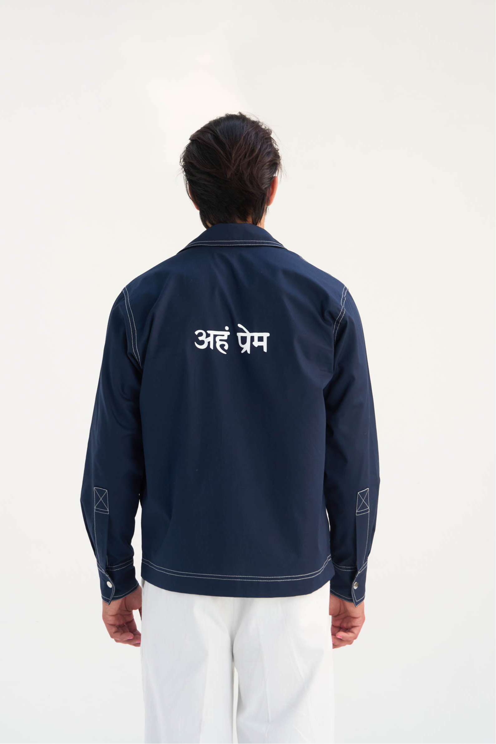 Aham Prema Navy Full Sleeve Shirt
