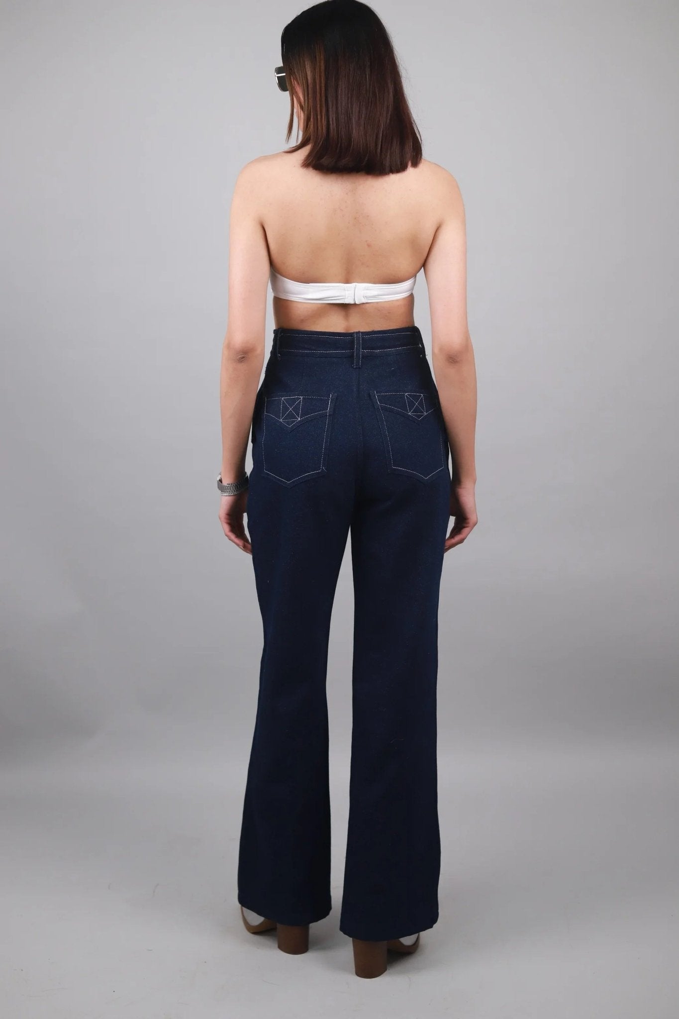 Unisex Navy Straight Fit Jeans
