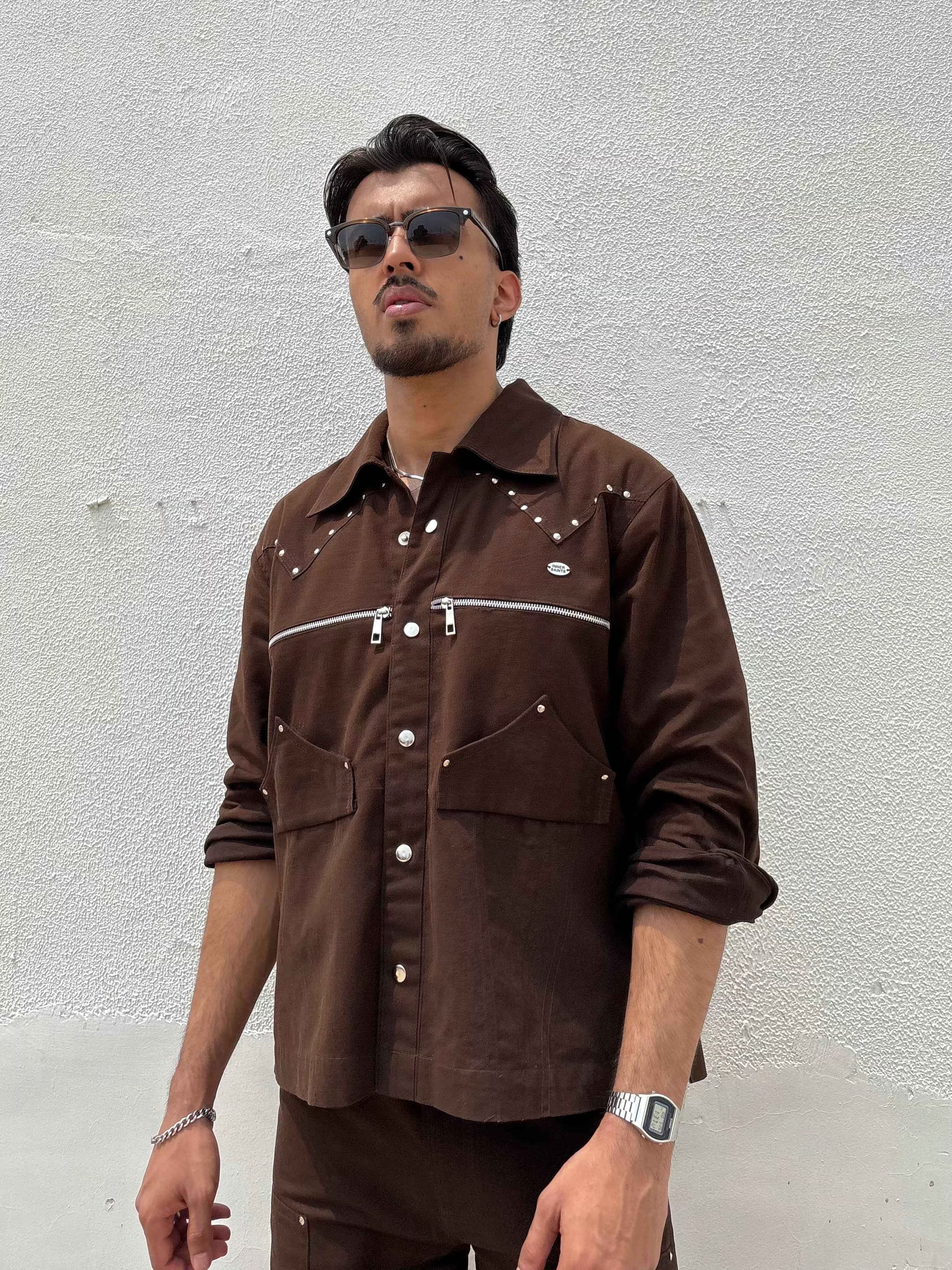 Umber Brown Men Co-ord Set