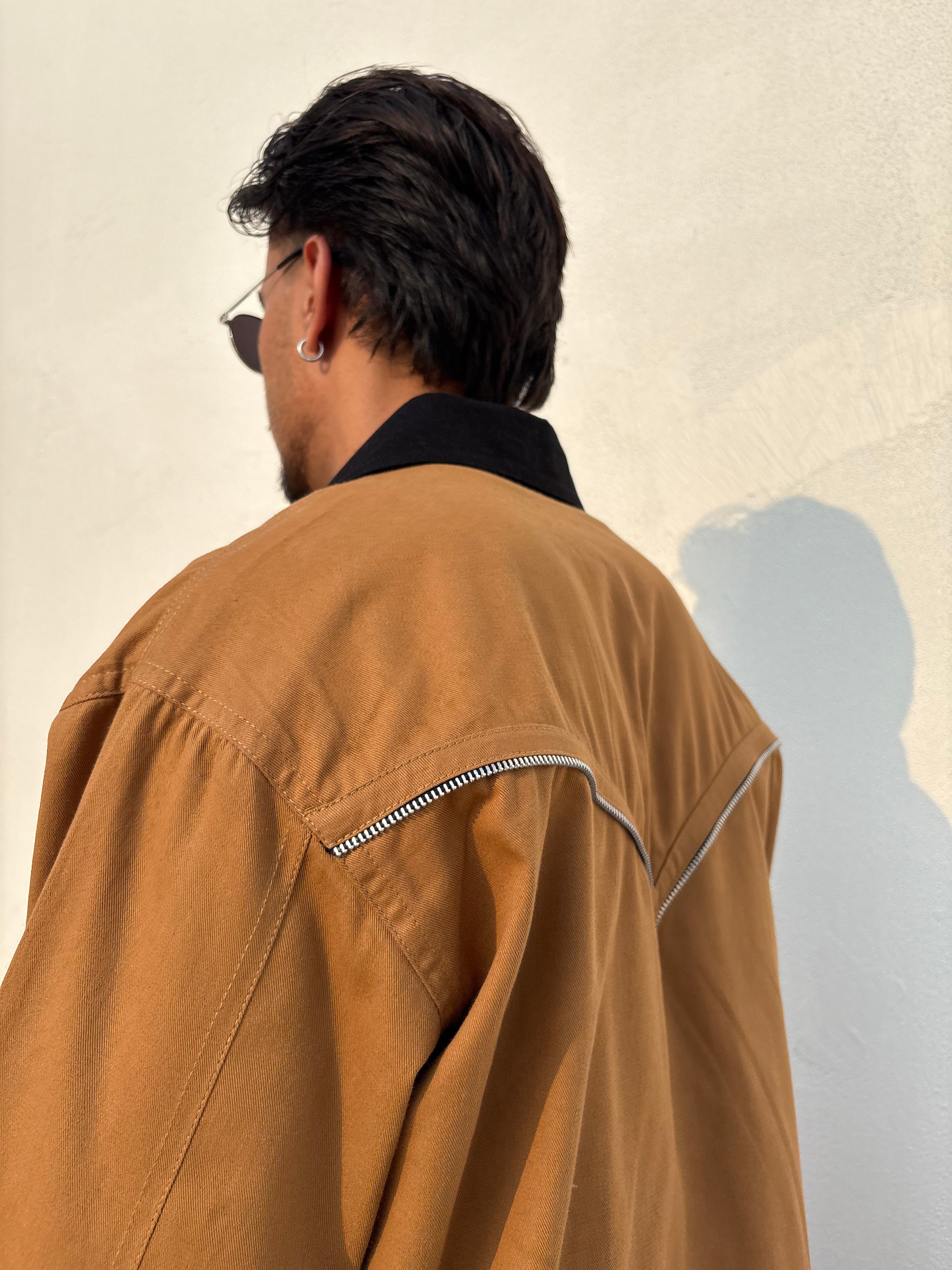 Tan Brown Full-Sleeve Jacket