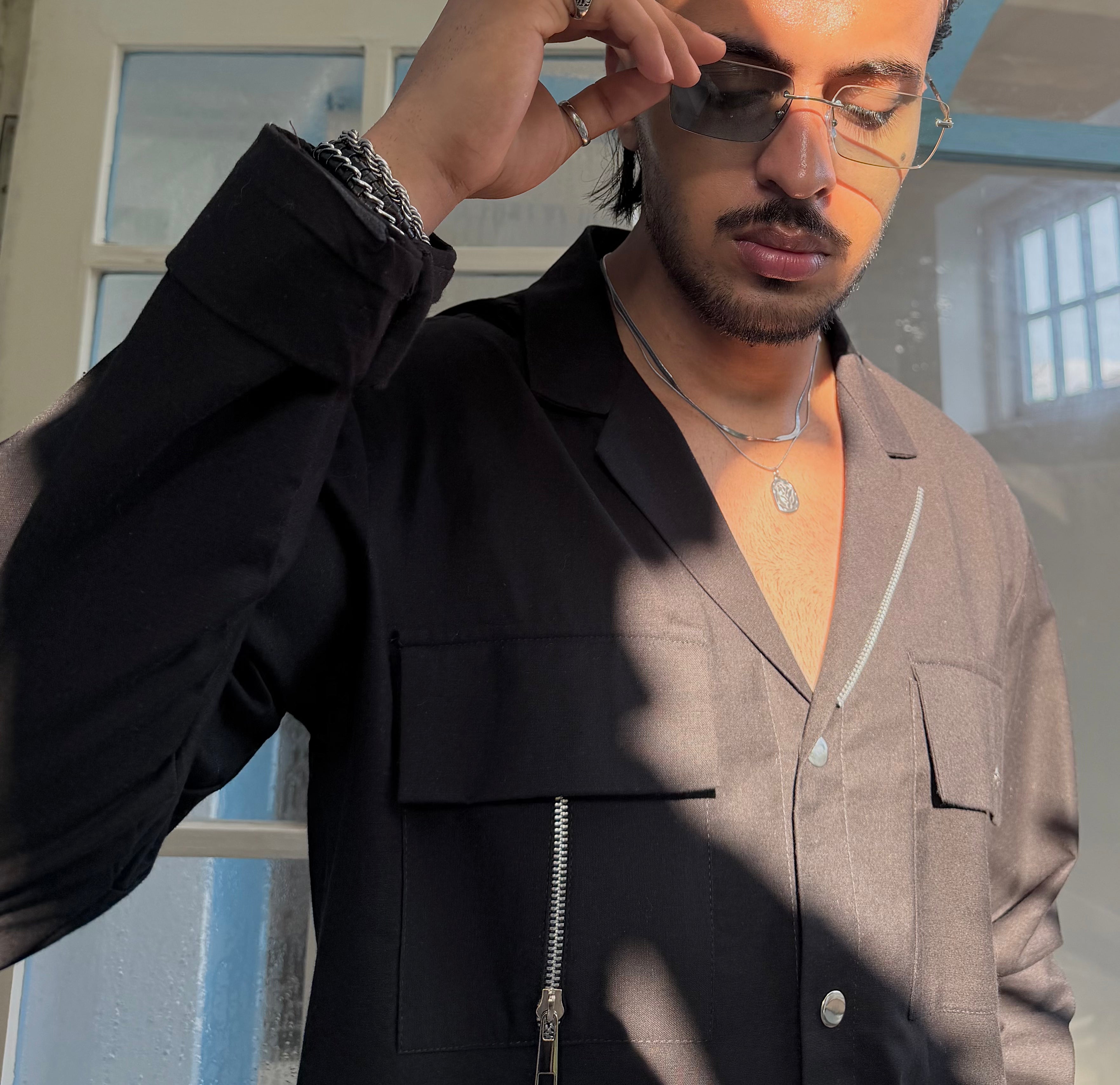 Black Linen Men Set