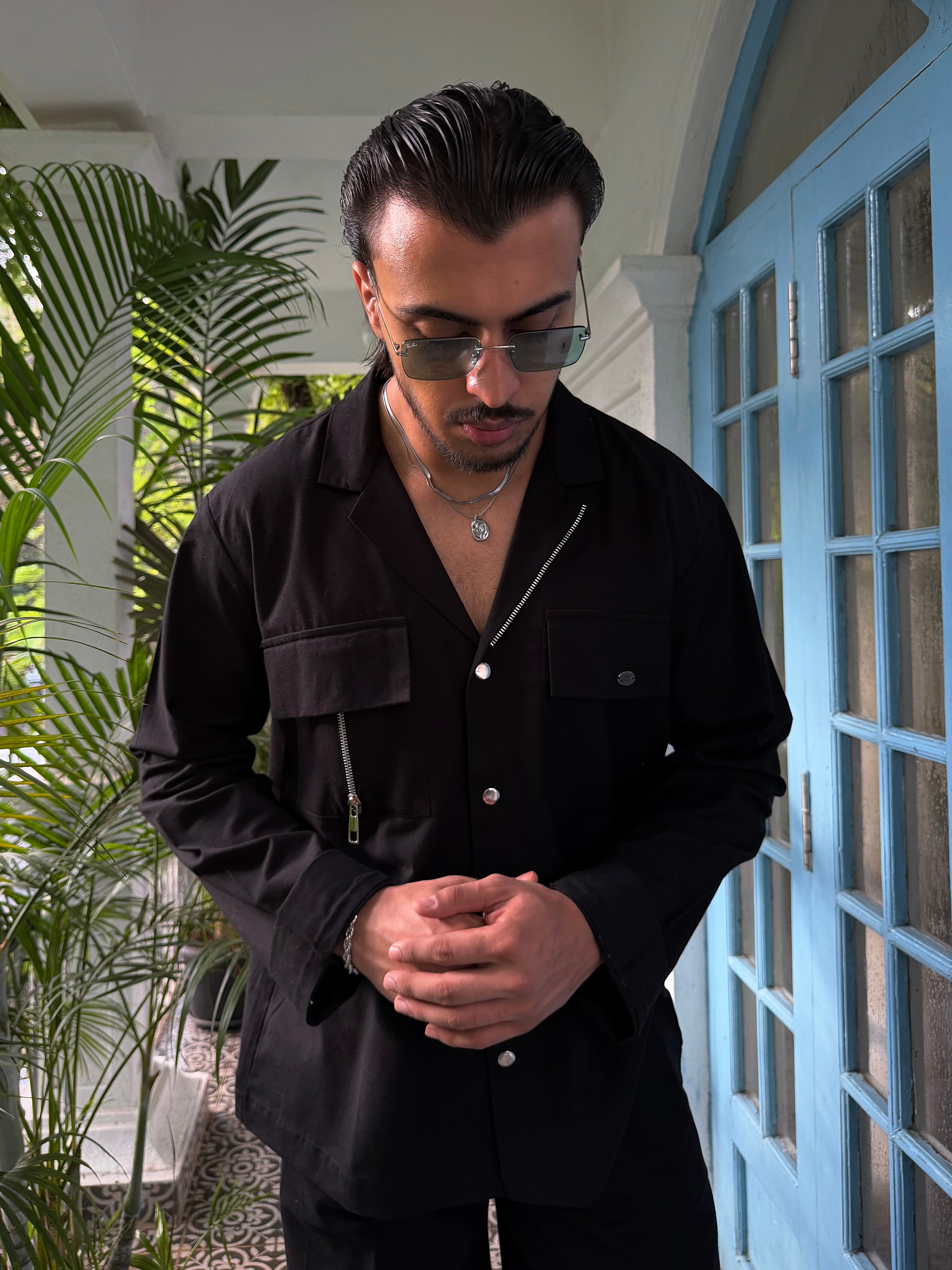 Black Linen Men Set