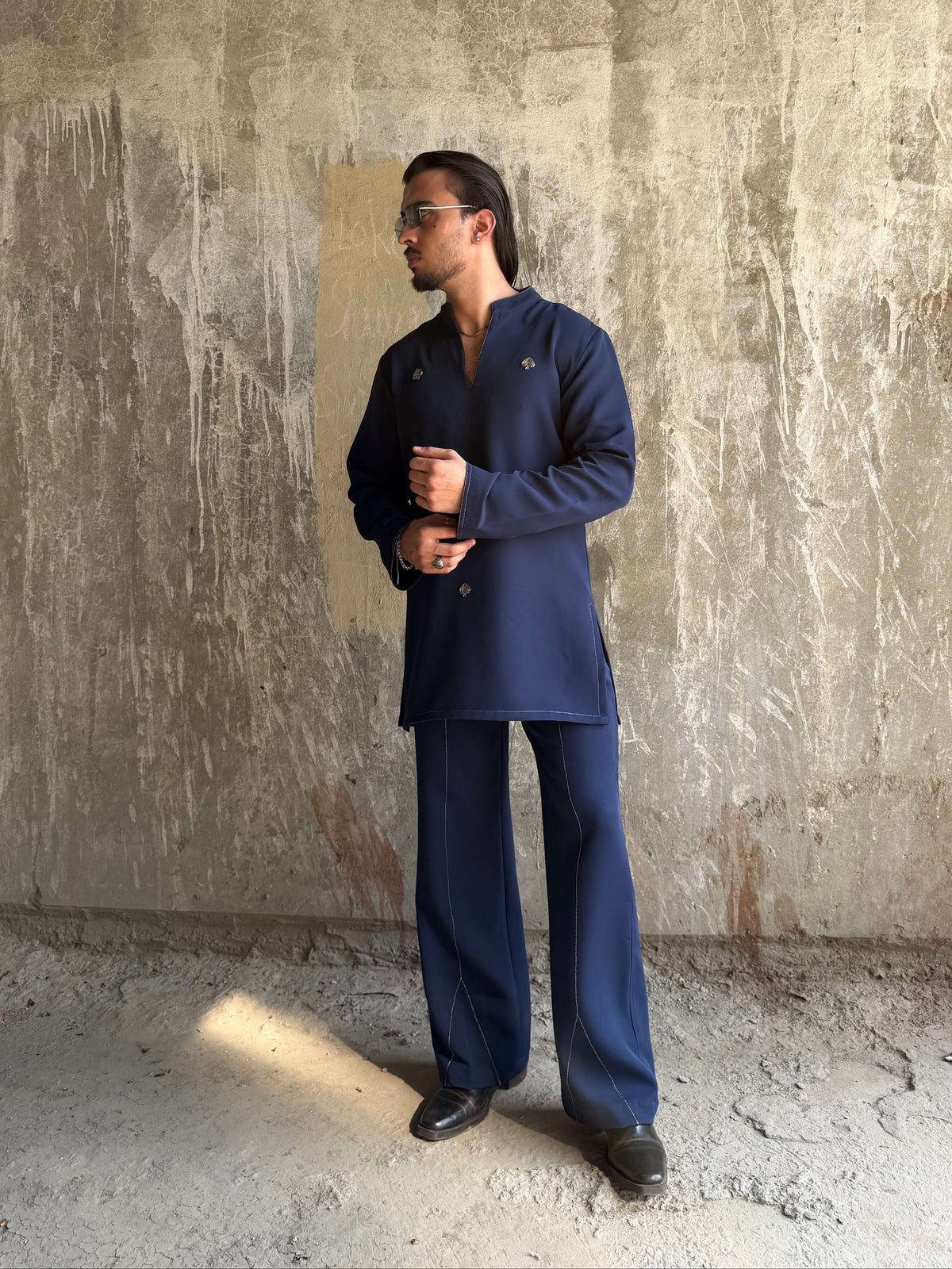 Blue Hearts Kurta Set
