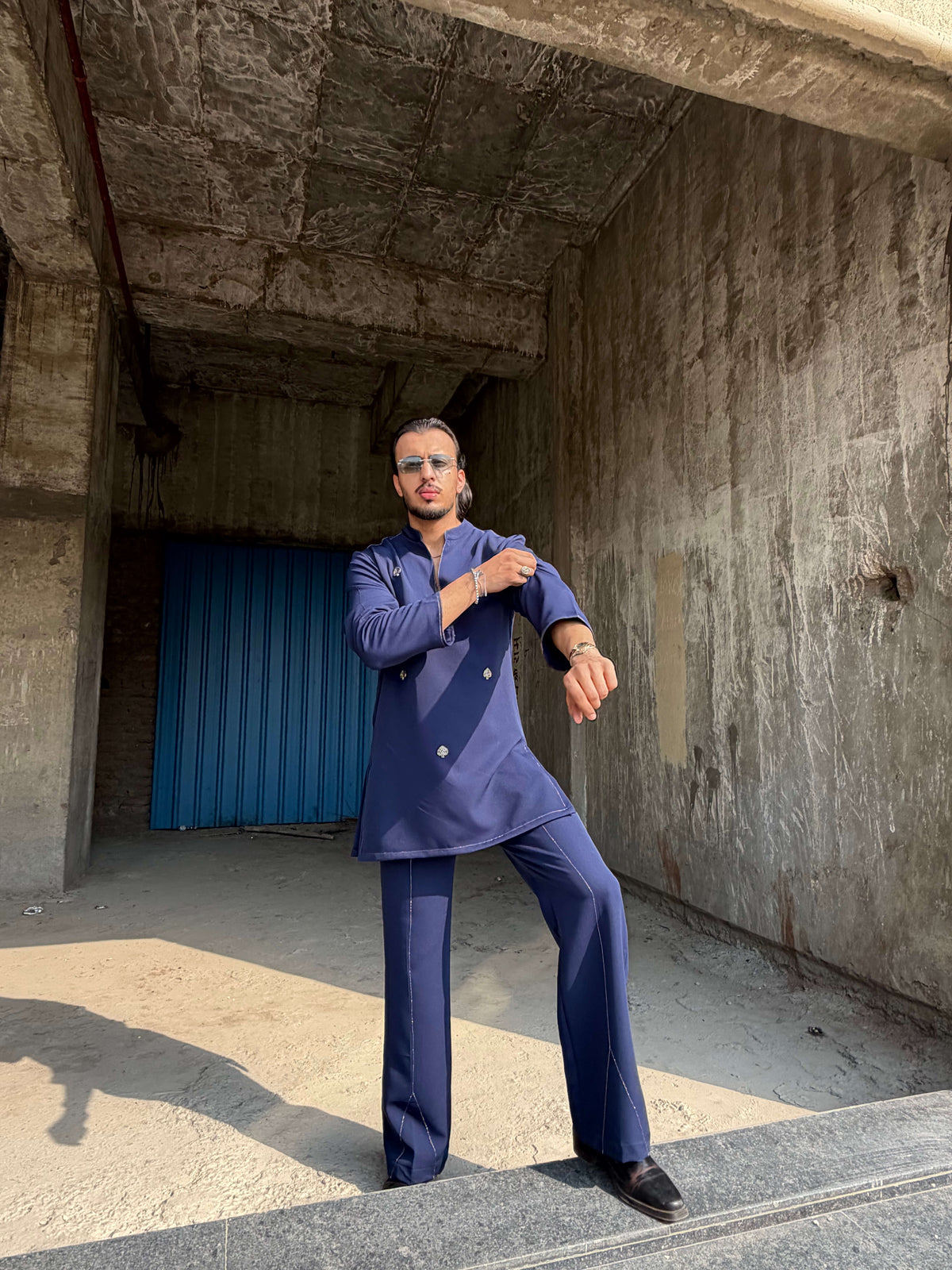 Blue Hearts Kurta Set