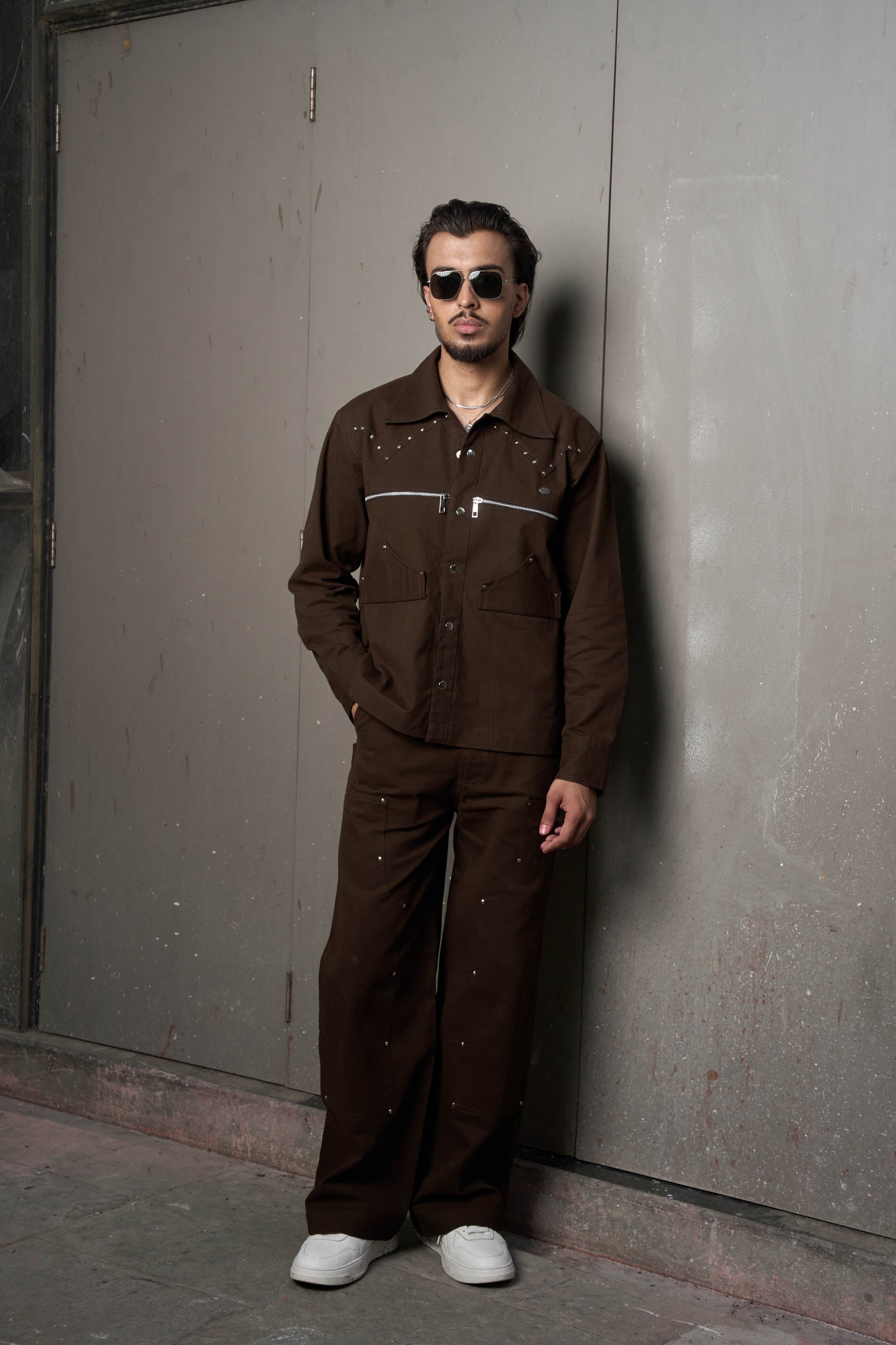 Umber Brown Men Co-ord Set