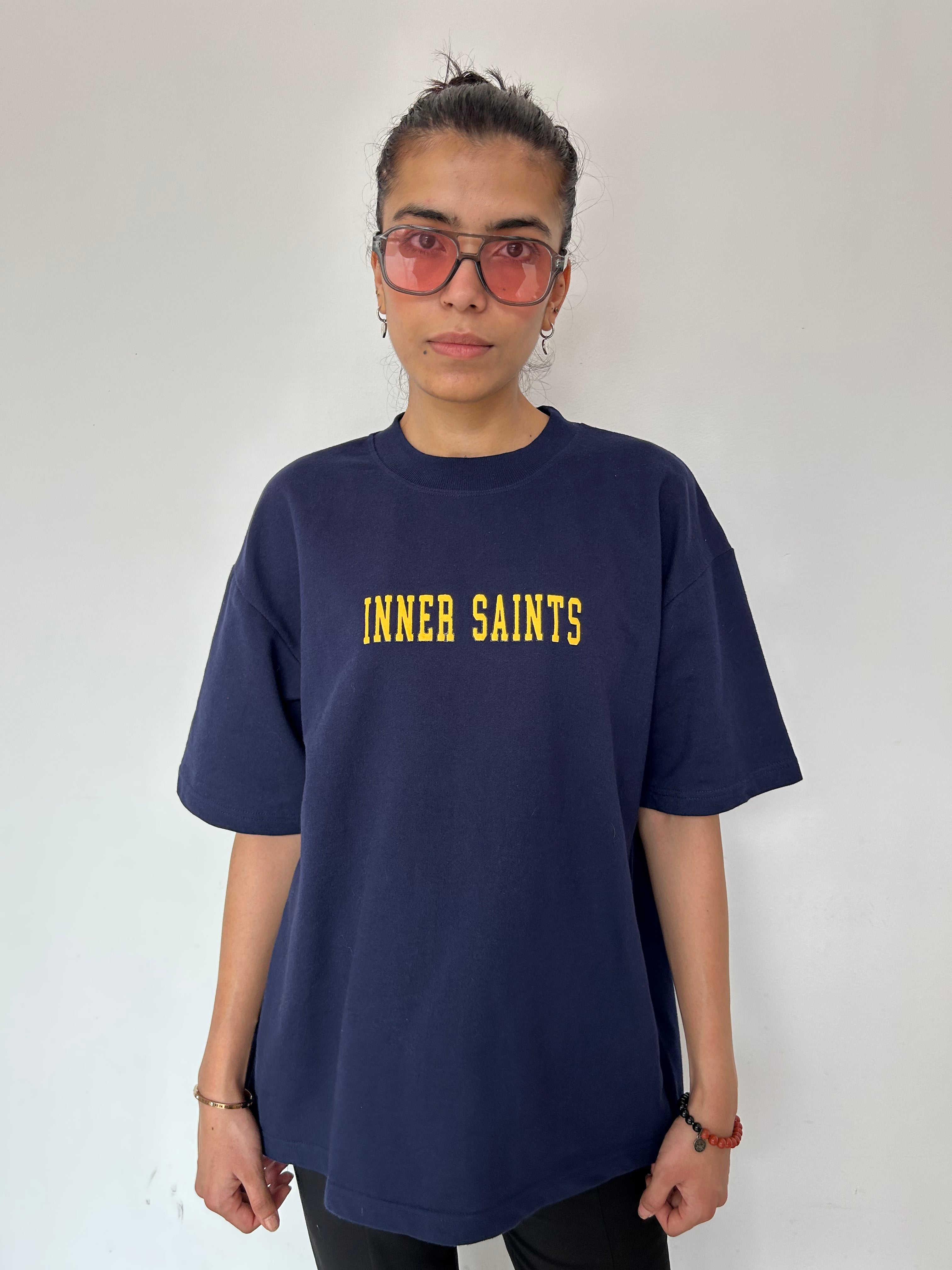 Swords & A Rose Navy Blue Oversized Tshirt