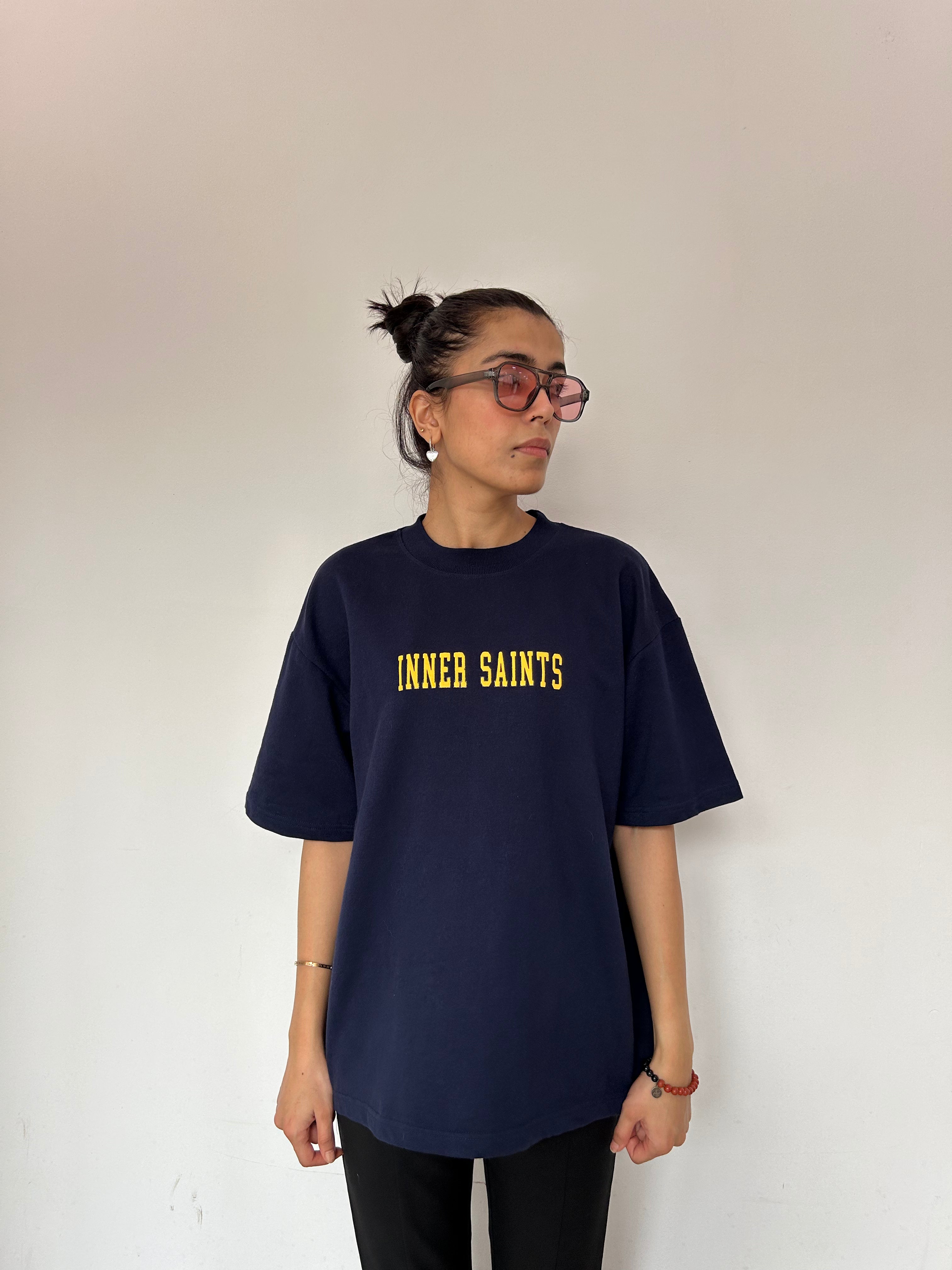 Swords & A Rose Navy Blue Oversized Tshirt