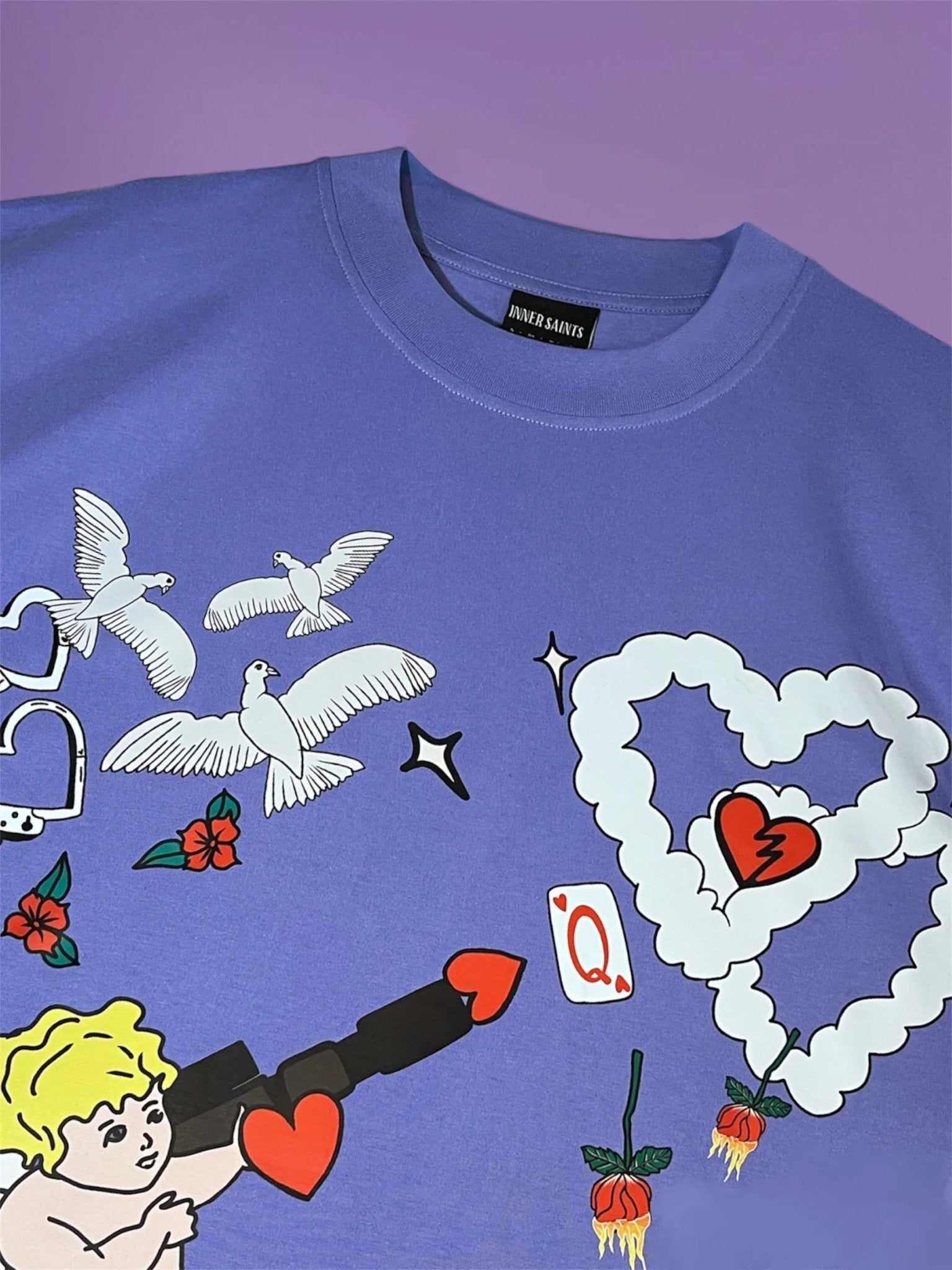 Wrecked My Wishes Lilac Oversized T-Shirt