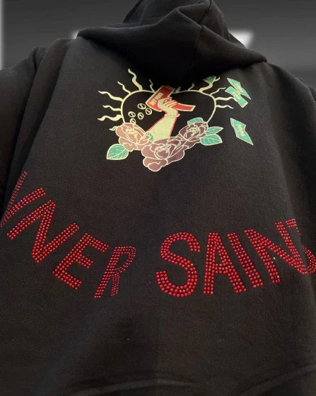 Progressive World Black Oversized Hoodie