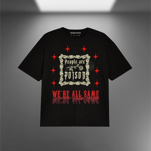 People Are Poision Oversized Black T-shirt