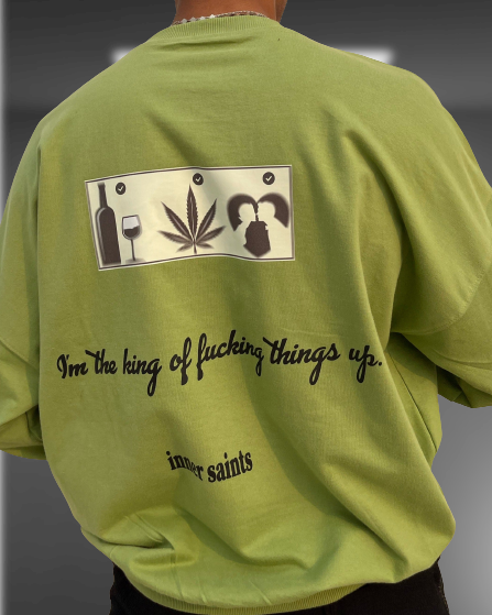 Goodbye Being Good Oversized Matcha Green Sweatshirt